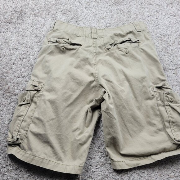 Signature by Levi Cargo Shorts Mens 34 Beige Multi Pocket Khak Utility - Picture 6 of 7